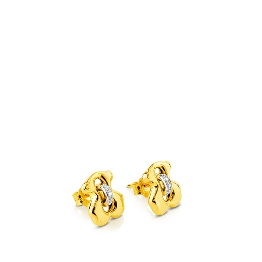 Gold Cruise Earrings with Diamond