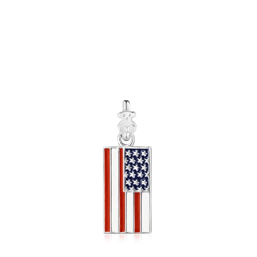 Silver and Enamel US Pendant