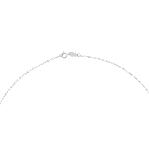 Collier ras du cou TOUS Chain en Or blanc avec anneaux ovales, 40 cm.