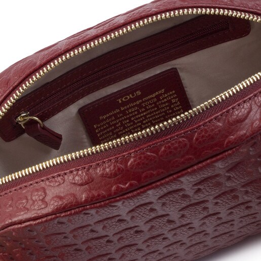 Sherton garnet Leather Crossbody bag | TOUS