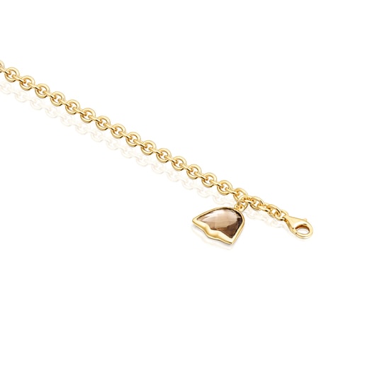 Браслет Sweet Dolls Color из вермеля и дымчатого кварца