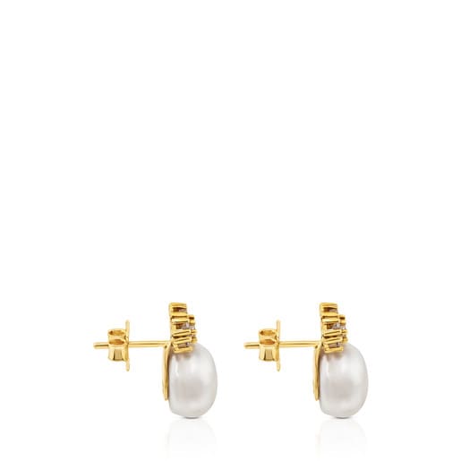 Arracades ATELIER Classic d'Or amb perla cultivada i Diamants