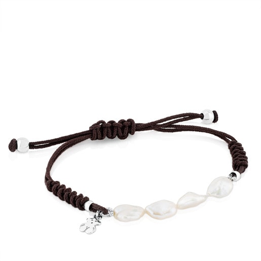 Silver TOUS Pearl Bracelet with Pearl