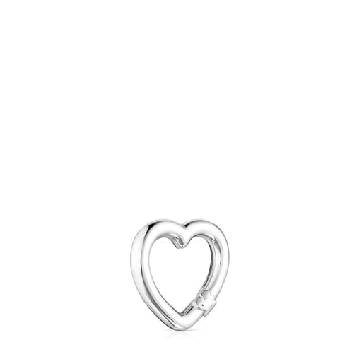 Small Silver Hold heart Ring
