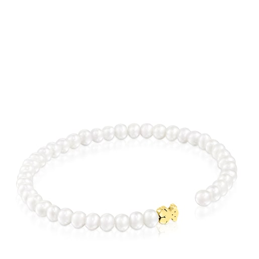 Gold and Pearl Bracelet Bear motif Sweet Dolls XXS | TOUS