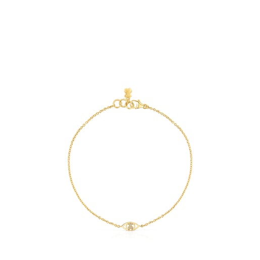 Pulsera TOUS Good Vibes ojo de oro y diamantes TOUS