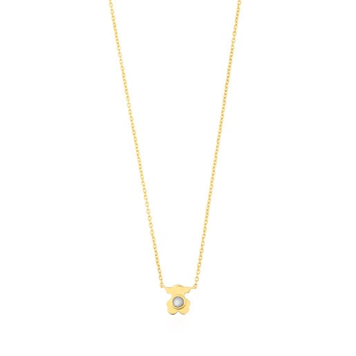 Gold Gem Power Necklace with Mother-of-pearl
