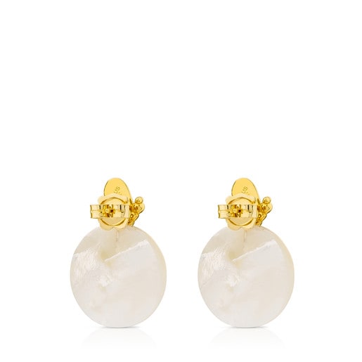 Gold Bera Butterfly Earrings with Mother-of-pearl