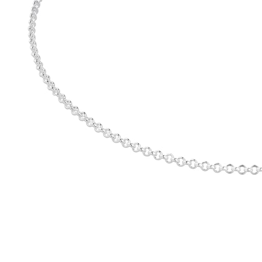 Collaret de plata amb anelles rodones, 40 cm Chain