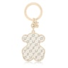 Llavero Oso Script beige