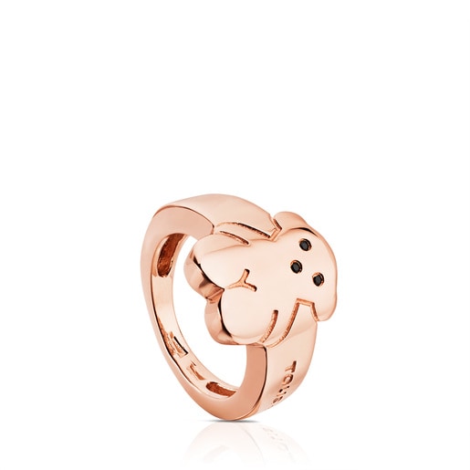 Anillo Sweet Dolls con ba o de oro rosa 18 kt sobre plata TOUS