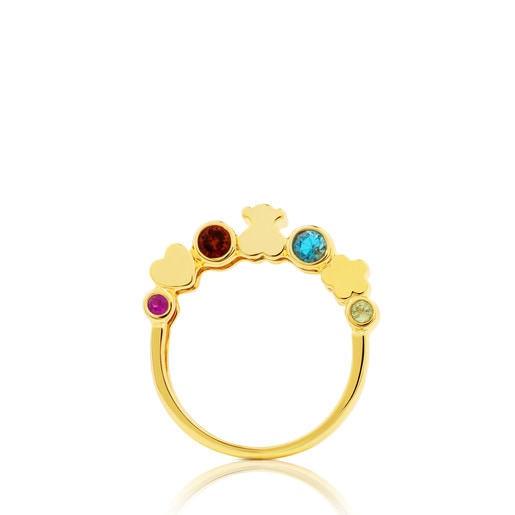 Gold View Ring with Gemstones