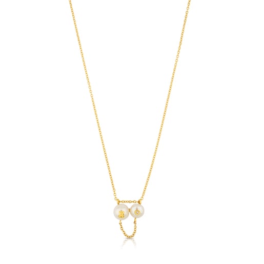 Collar Icon Pearl de Oro con Perla y Diamantes