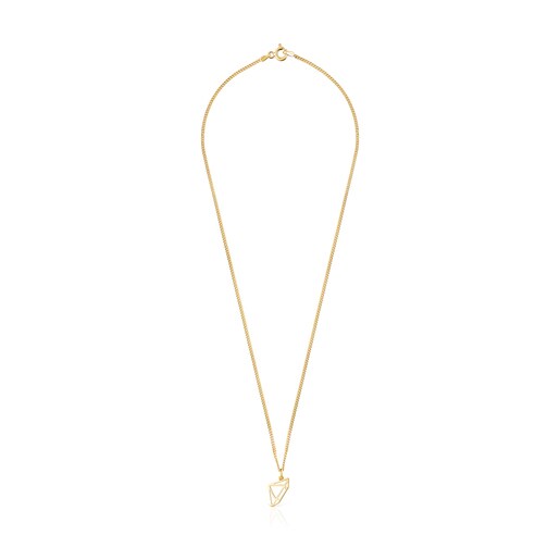 Колье Job из вермеля с шармом в виде бриллианта