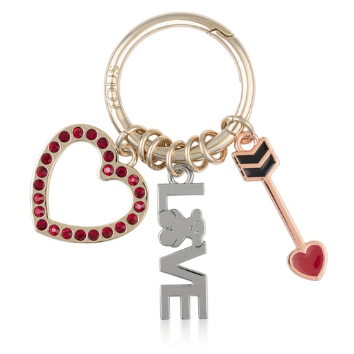 Red Hold Love Key ring