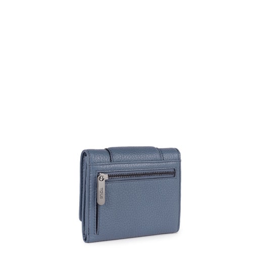 Small blue Leather Alfa Wallet