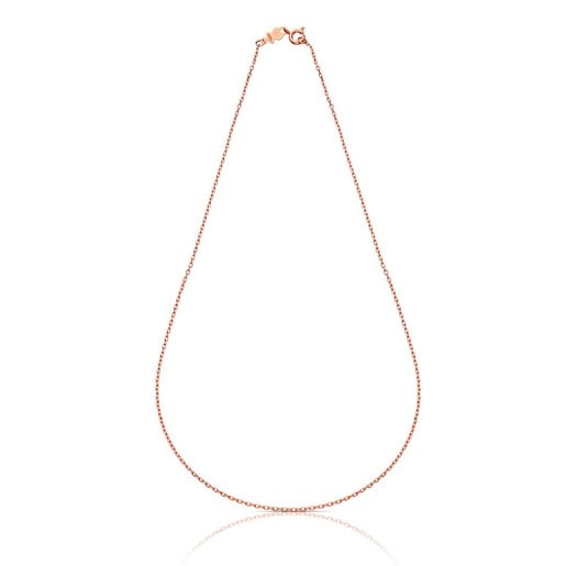 Collar Chain de plata vermeil rosa, 45cm