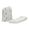 Muse muslin blanket with gauze cover in sky blue