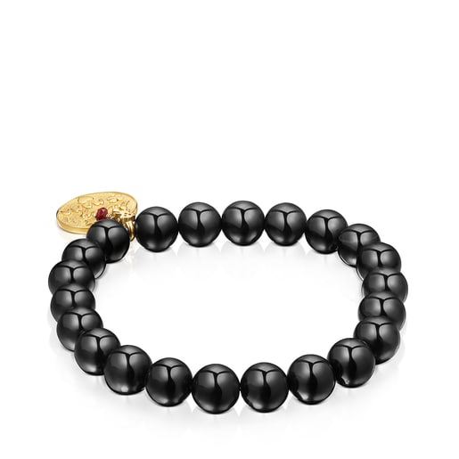 Bracelet TOUS Good Vibes Mama en Argent Vermeil et Shungites