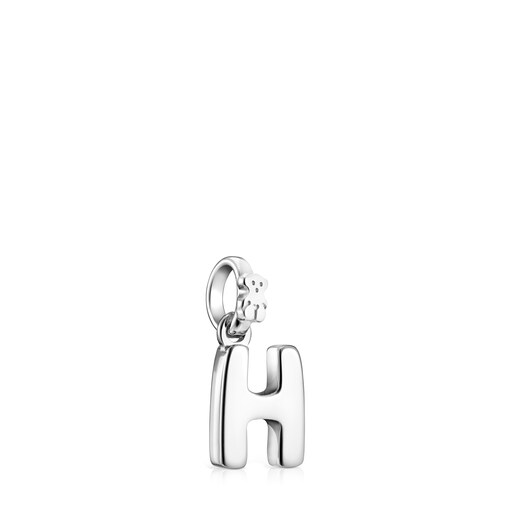 Alphabet letter H pendant in silver
