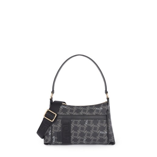 Mini black Tous Logogram shoulder bag