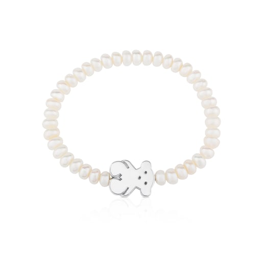 Pearls TOUS Sweet Dolls Bracelet with Silver Bear motif