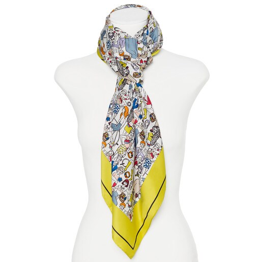 マルチカラー＆ピスタチオのスカーフ Tribe Girls