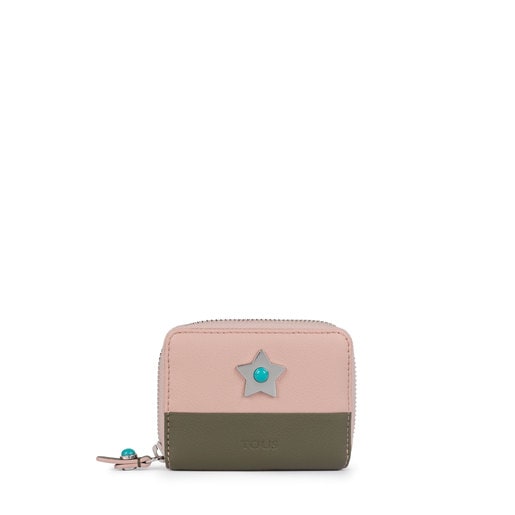 Medium pink-green Super Power Change purse