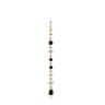 Long Silver Vermeil Glaring Pendant with Onyx and Zirconia