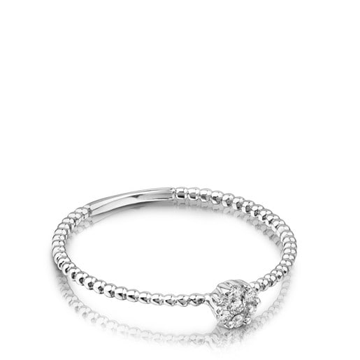 White gold TOUS Brillants Ring with Diamonds rosette