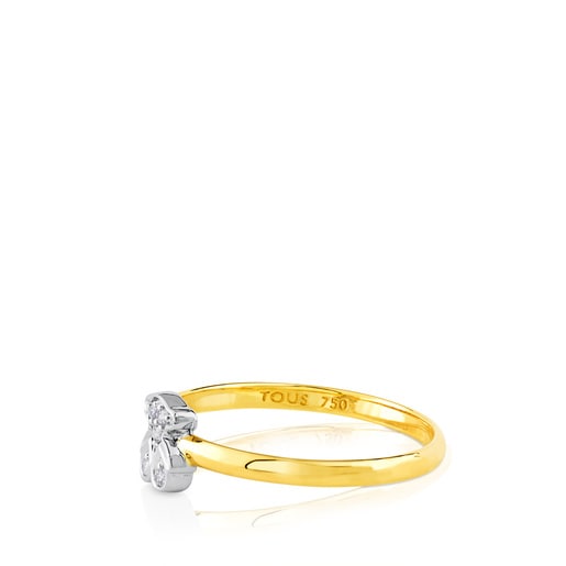 Anillo en oro blanco y diamantes Puppies