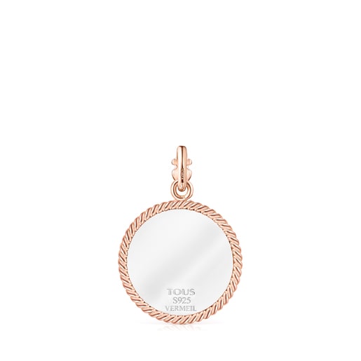 Dije Minne de Plata y baño de oro rosa 18 kt sobre plata