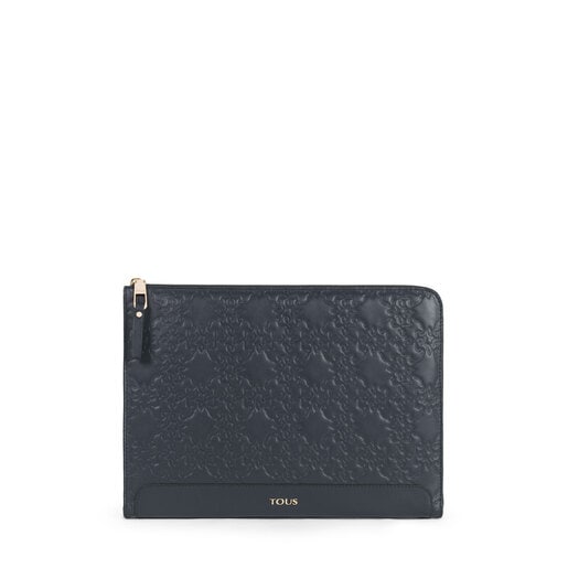 Navy colored Leather Mossaic Document Holder