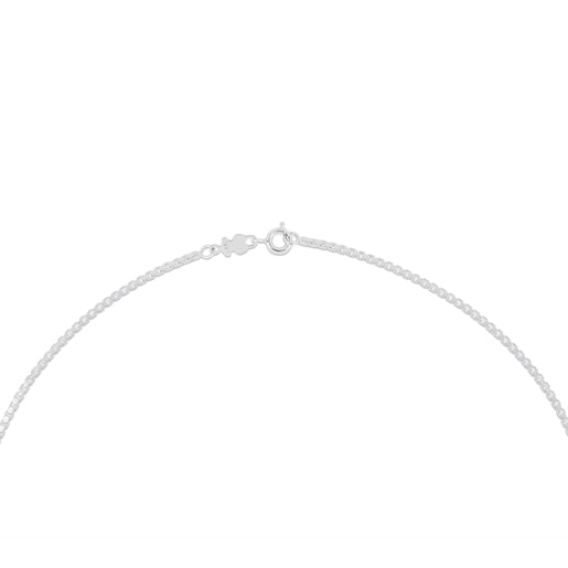 Gargantilla de plata con anillas cuadradas, 45 cm Chain