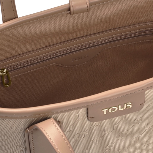 Маленькая серо-бежевая сумка-тоут Script Day