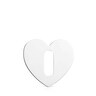 Large Hold Metal Silver Heart Pendant