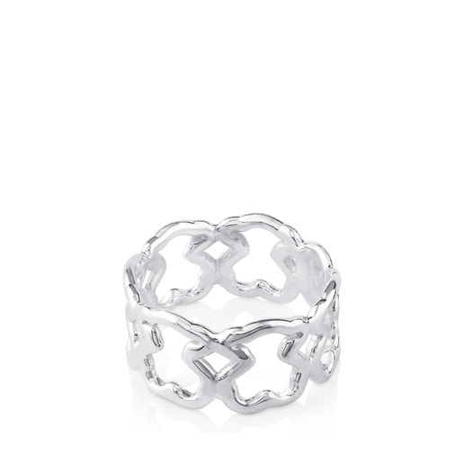 Silver New Carrusel Ring Bear motifs 0,96cm.