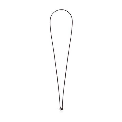 Long brown Leather Hold Chain