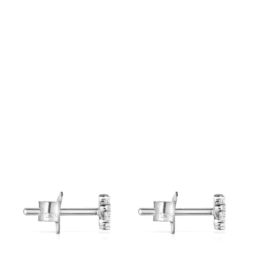 White Gold with Diamonds Blume Earrings