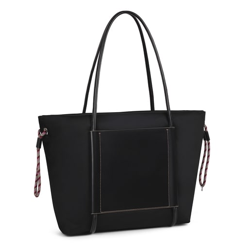 Soft black tote bag sales