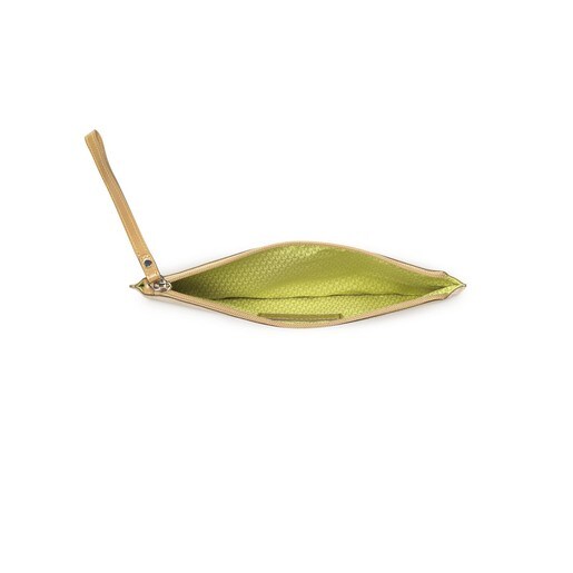 Clutch Dubai de Piel en color camel TOUS