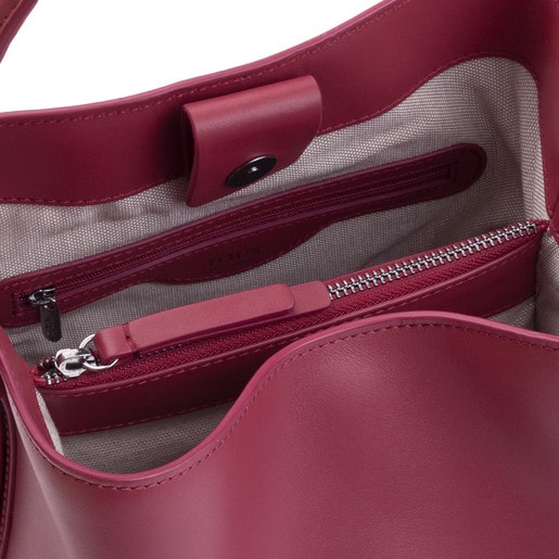 Small garnet Leather Sibil Shoulder bag