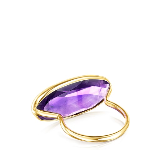 Gold Luz Ring with Amethyst