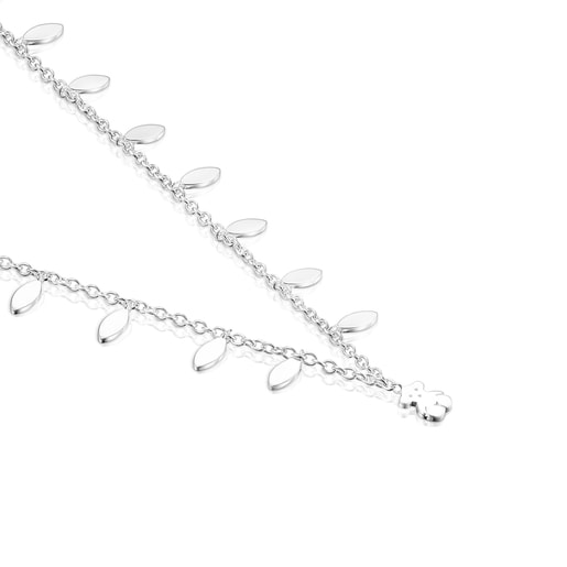 Silver Fragile Nature leaves Necklace