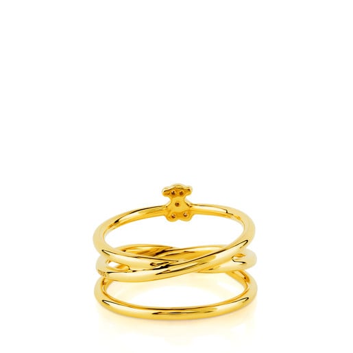 Gold Muak Ring with Diamond