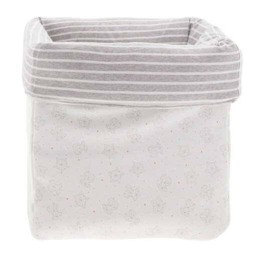 Galaxy padded fabric baby basket in White