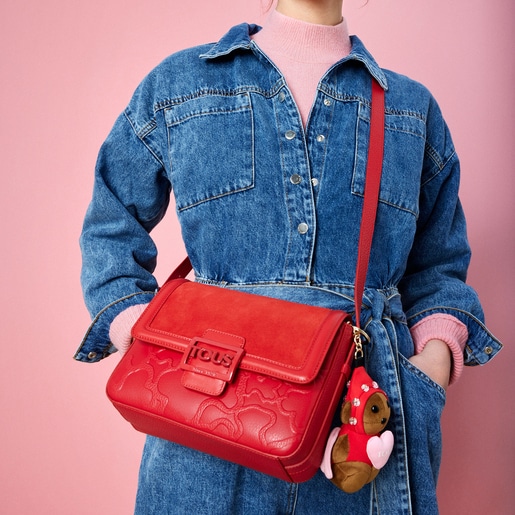 Medium pink TOUS Icon LOVE Crossbody bag