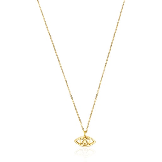 Gold TOUS Good Vibes eye Necklace | TOUS