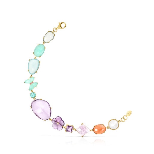 TOUS Vita Bracelet in Gold with Pealrs and Gemstones