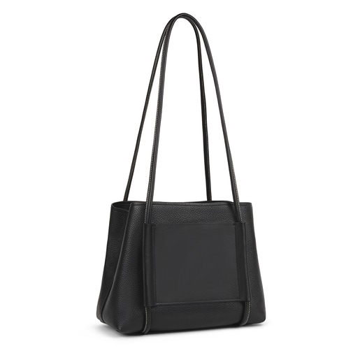 Sac city TOUS Empire grand en Cuir noir